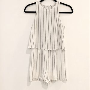 Mahina striped open back romper